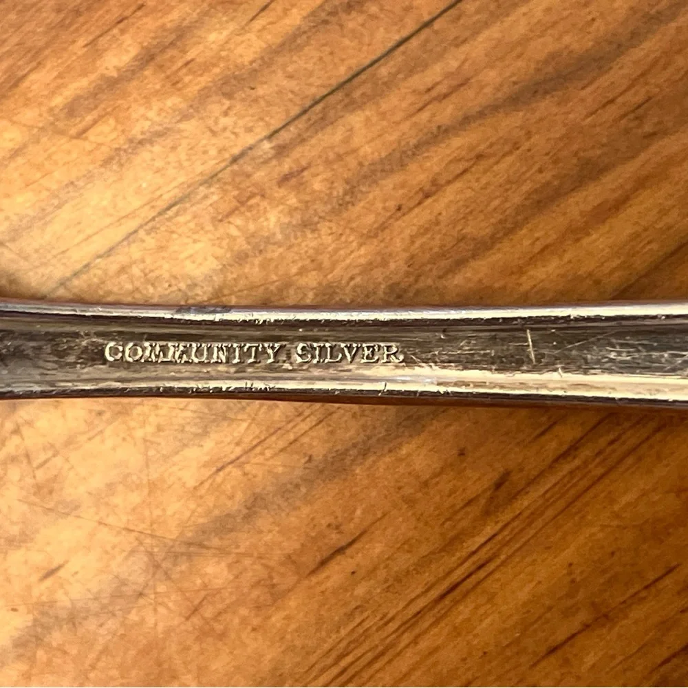 3 Lovely Silver Serving Spoons